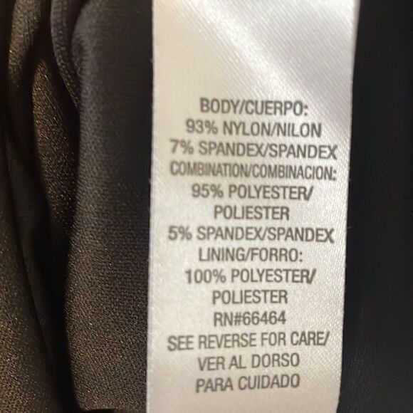 studio one new york lined earth tone chevron 3/4 sleeve dress & attached sash 12 - Picture 12 of 13